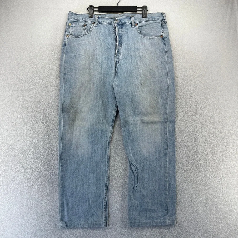 Vintage Levis jeans Men's 38x34 Fits 36x29 Blue 501xx 501 xx Light wash y2k